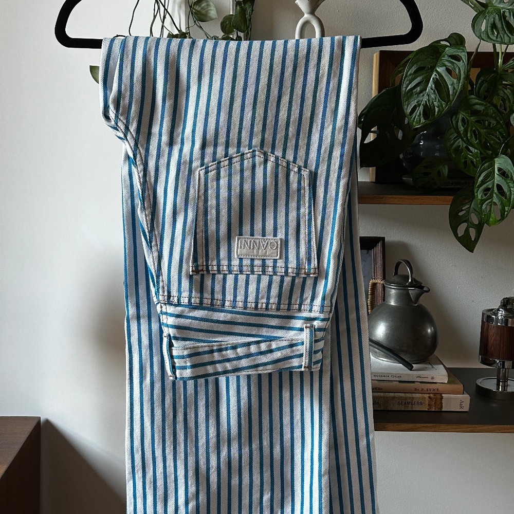 Ganni Striped Magny Jeans